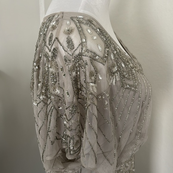 Aidan Mattox - Sequined Blouson Short Dress, size 2 - Picture 4 of 9